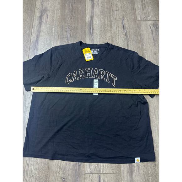 Carhartt Women’s Black Loose Fit Logo Graphic T-Shirt Size L NWT Workwear - Picture 2 of 5
